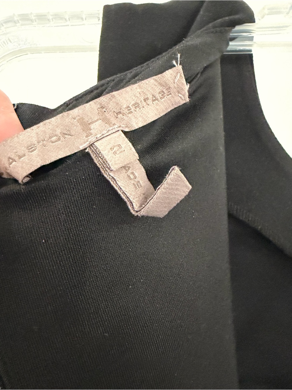 HALSTON HERITAGE Sleeveless Sheath Dress Leather Contrast Panels Black, Sz 2 - Picture 6 of 8